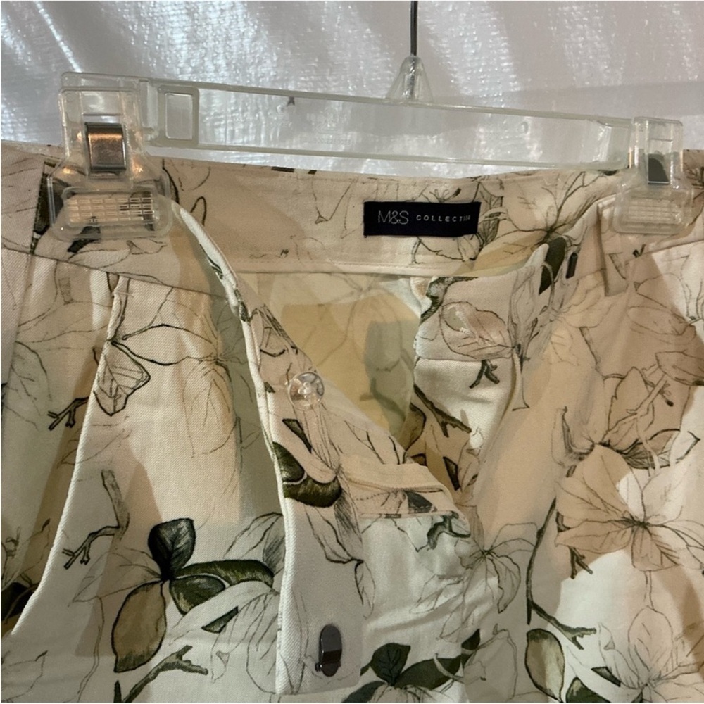 Marks & Spencer floral Cream and Black Chinos for Effortless Style - Picture 3 of 5
